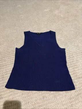 V-Neck Ribbed Knit Tank Top